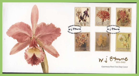 Guernsey 2005 Watercolour paintings of flowers set on First Day Cover