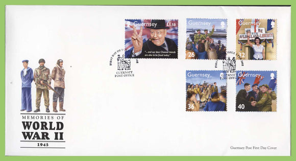 Guernsey 2005 Memories of the Second World War set on First Day Cover