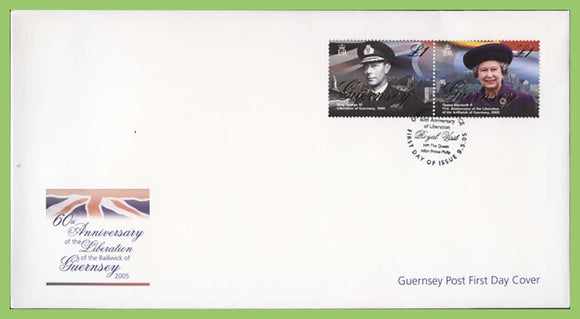 Guernsey 2005 60th Anniv of Liberation of Guernsey set on First Day Cover