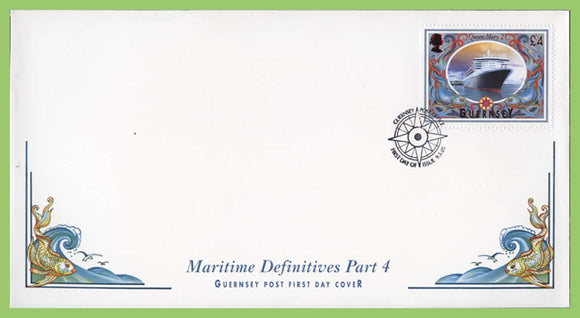 Guernsey 2005 £4.00 Queen Mary ship set on First Day Cover