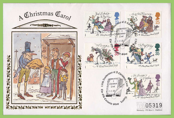 G.B. 1993 Christmas set on Mercury First Day Cover, London WC2