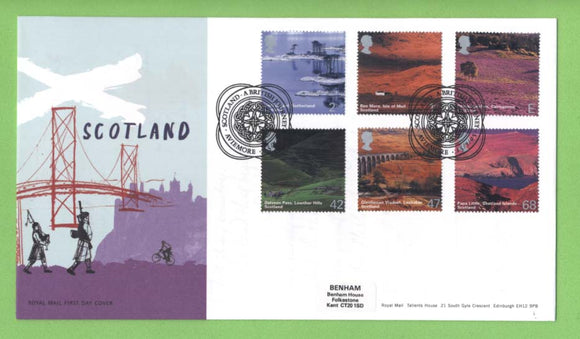 G.B. 2003 Scotland Views set on Royal Mail First Day Cover, Aviemore