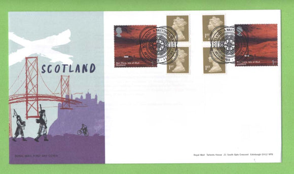 G.B. 2003 Scotland Booklet Pane on Royal Mail First Day Cover, Aviemore