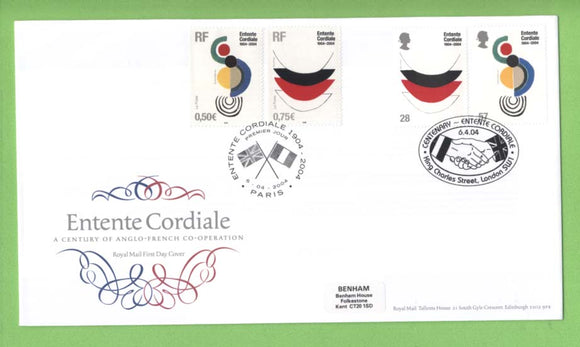 G.B. / France 2004 Entente Cordiale dual frank Royal Mail First Day Cover