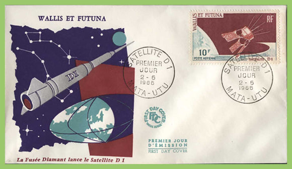 Wallis et Futuna 1966 Air. Launching of Satellite D1First Day Cover