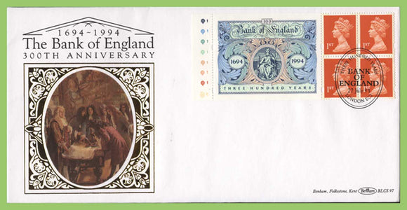 G.B. 2001 Bank of England booklet pane on First Day Cover, London EC