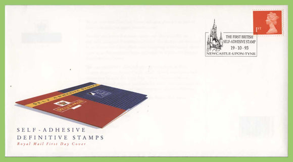 G.B. 1993 1st Class NVI on Royal Mail First Day Cover, Newcastle upon Tyne