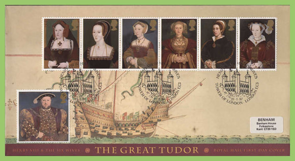 G.B. 1997 The Great Tudor set Royal Mail First Day Cover, London EC3