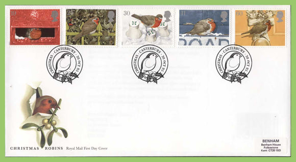 G.B. 1995 Christmas set Royal Mail First Day Cover, Canterbury