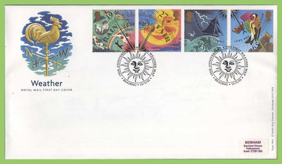 G.B. 2001 Weather set Royal Mail First Day Cover, Reading