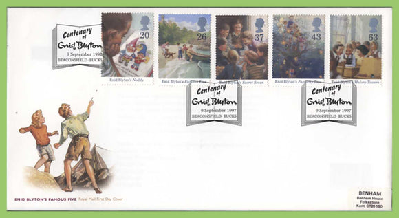 G.B. 1997 Enid Blyton set on Royal Mail First Day Cover, Beaconsfield, Bucks.