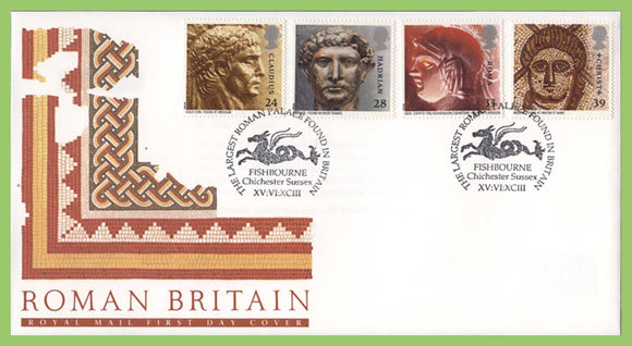 G.B. 1993 Roman Britain set on Royal Mail First Day Cover, Chichester Sussex