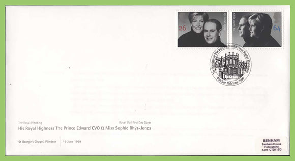 G.B. 1999 Royal Wedding set on Royal Mail First Day Cover, Windsor