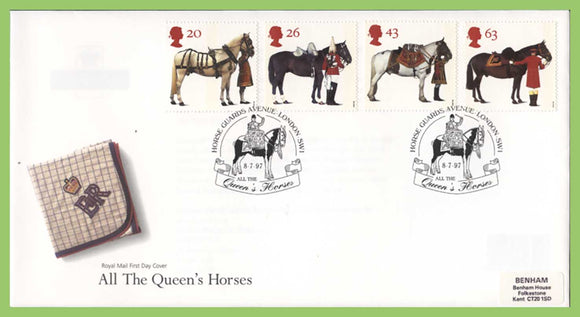 G.B. 1997 The Queens Horses on Royal Mail First Day Cover, Horse Guards Avenue