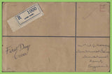 Aden 1937 KGVI Dhows 3a, 3½a and 8a on registered First Day Cover