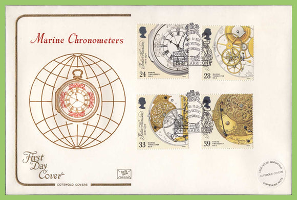 G.B. 1993 Marine Timekeepers set on Cotswold First Day Cover, RMS Victory, Portsmouth
