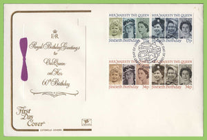 G.B. 1986 QEII 60th Birthday set on Cotswold First Day Cover, Windsor