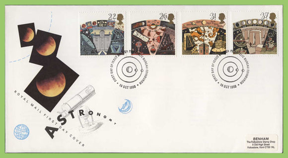 G.B. 1990 Astronomy set on Royal Mail First Day Cover, Bureau