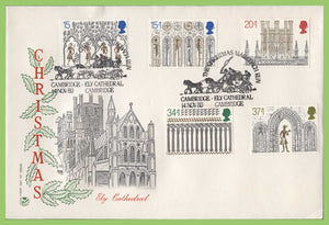 G.B. 1989 Christmas set on Stuart First Day Cover, Ely Cathedral, Cambridge