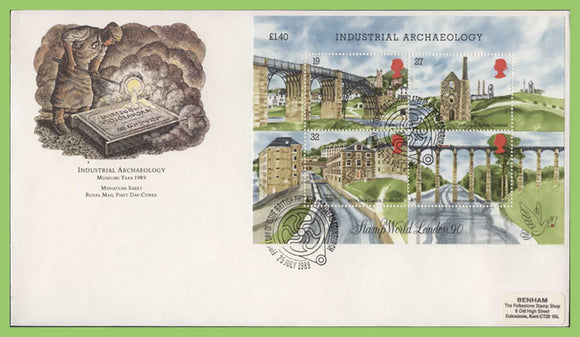 G.B. 1989 Industrial Archeology on Royal Mail First Day Cover, Bureau