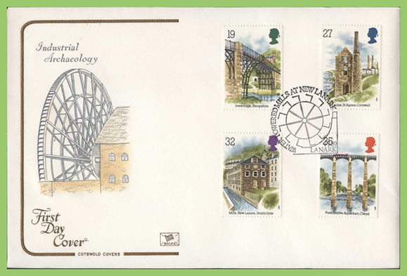 G.B. 1989 Industrial Archeology set on Cotswold First Day Cover, New Lanark