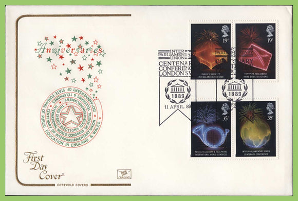 G.B. 1989 Anniversaries set on Cotswold First Day Cover, London SW