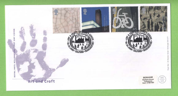 G.B. 2000 Art and Craft on Royal Mail First Day Cover, Salford Manchester