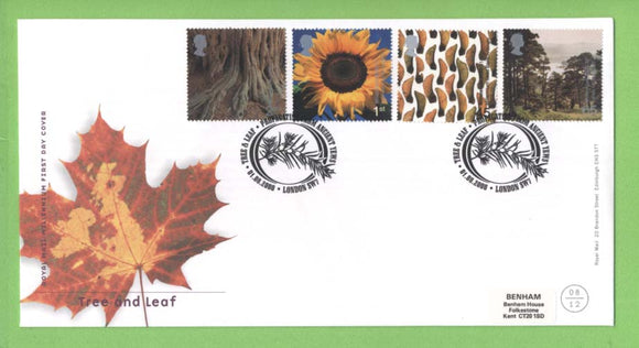 G.B. 2000 Tree and Leaf set on Royal Mail First Day Cover, London SW7
