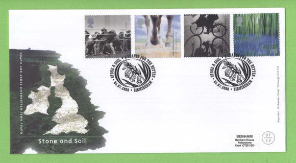 G.B. 2000 Stone and Soil set on Royal Mail First Day Cover, Birmingham