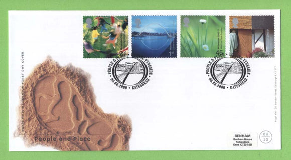 G.B. 2000 People and Place set on Royal Mail First Day Cover, Gateshead
