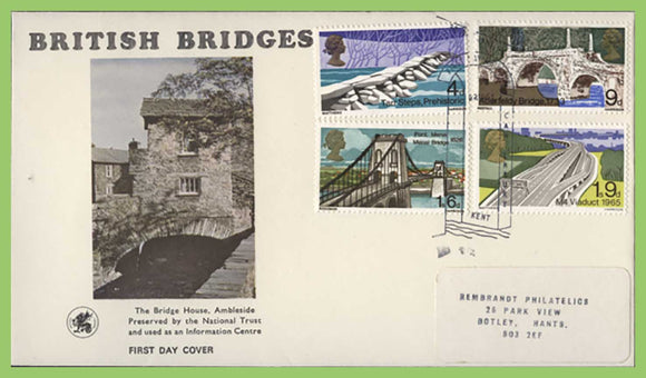 G.B. 1968 Bridges set on Wessex First Day Cover, Bridge Kent