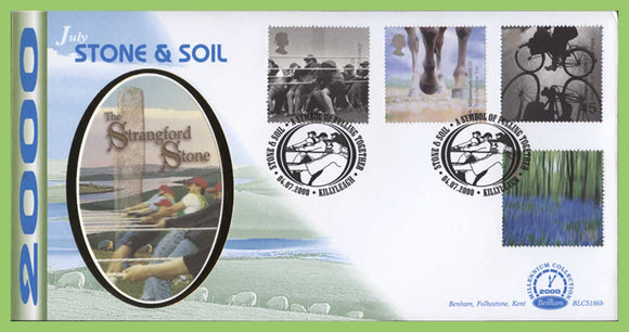 G.B. 2000 Stone & Soil set on Benham First Day Cover, Killyleagh
