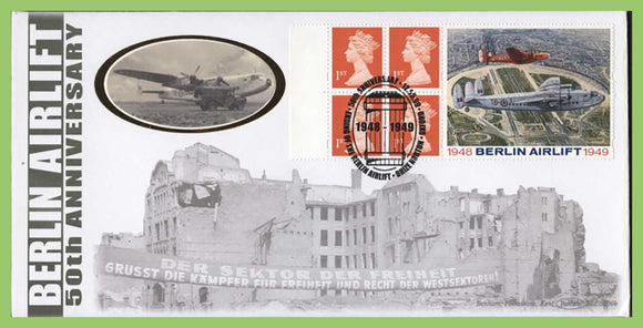 G.B. 1999 Berlin Airlift booklet pane on Benham First Day Cover, Brize Norton