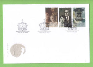 Norway 2003 King Olav set and miniature sheet on two First Day Covers