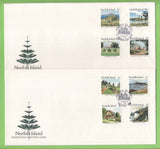 Norfolk Island 1987 Scenes definitive set on four First Day Covers