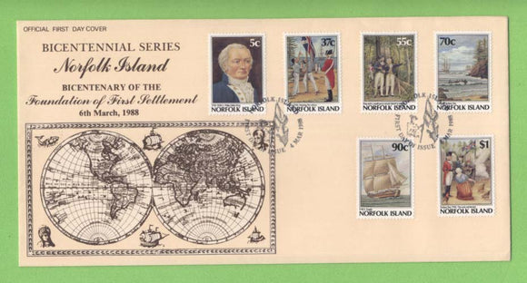 Norfolk Island 1988 Bicentenary - First Settlement set on First Day Cover
