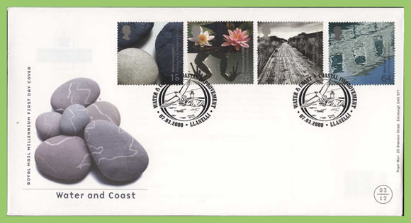 G.B. 2000 Water and Coast set on u/a Royal Mail First Day Cover, Llanelli