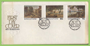 Singapore 1976 Art series set on First Day Cover