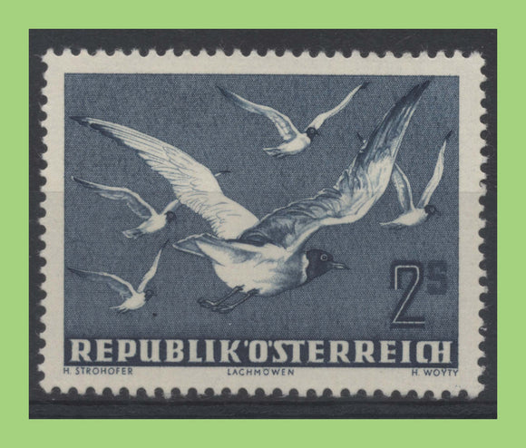 Austria 1959 2s - blue (Black-headed gulls) stamp mint hinged