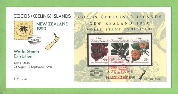 Cocos (Keeling) Island 1990 Stamp Exhibition on First Day Cover