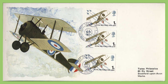 G.B. 1968 1/- RAF Maximum Card with scarce 'Hendon' FDI cancel