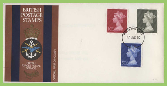 G.B. 1970 Large Machin definitives on Forces First Day Cover, FPO 79
