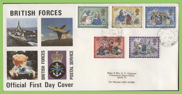 G.B. 1979 Christmas set on Forces First Day Cover, FPO 556