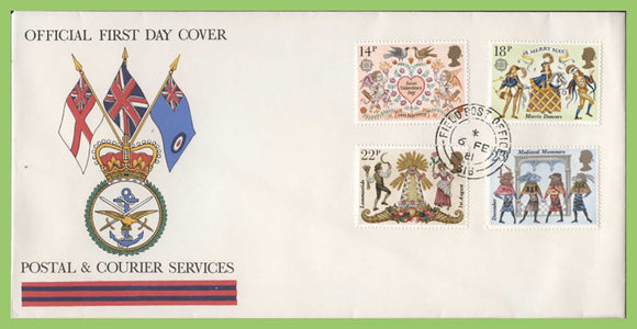 G.B. 1981 Folklore set on Forces First Day Cover, FPO 318