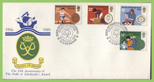 G.B. 1981 Duke of Edinburgh set on First Day Cover, South Devon