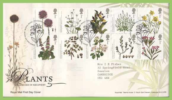 G.B. 2009 Plants (Kew) set on Royal Mail First Day Cover, Tallents House