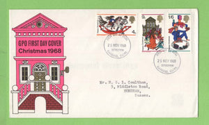 G.B. 1968 Christmas set on GPO First Day Cover, Bethlehem