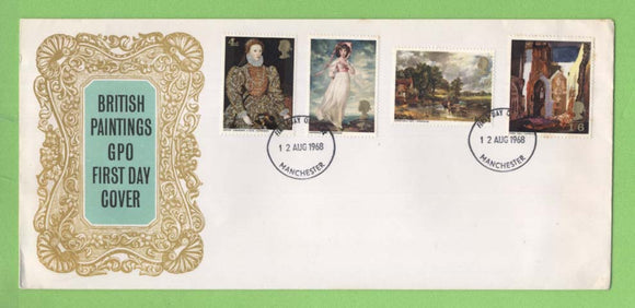 G.B. 1968 British Paintings set on u/a GPO First Day Cover, Manchester FDI