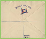 Ascension - KGVI multifranked registered cover (Union Castle env. + unused stationery)