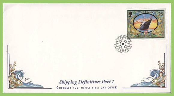 Guernsey 1998 £5.00 Ship definitive on First Day Cover